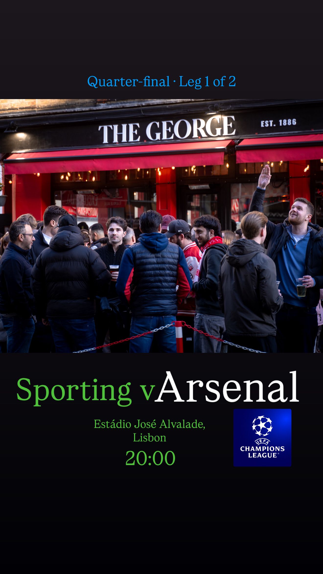 Sporting v Arsenal Screening